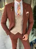 男子スーツカスタマイズされたメンズスーツJacquard Groom Tuxedos Jacket Blazers Halloween Costume Elegant for Luxury Man Suit's Wedding52