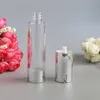 15ml 30ml packing bottles Airless Pump Bottles Packaging Silver Transparent Travel Vacuum Cosmetic Containers 100pcs/lot