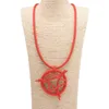 Kedjor enkla charms halsband för kvinnor handgjorda elasticitet gummi runda hängen vintage smycken uttalande halsband brudmaidgift