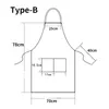 Aprons Fashion Unisex Work For Men Canvas Black Adjustable Cooking Kitchen Woman With Tool Pockets 230307