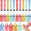 Favor Gifts 4pcs/set Neoprene Marble Wristlet Keychains Chapstick Holder Hand Sanitizer Travel Empty Bottles Set With Metal Ring Key Chain NEW