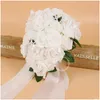 Flowers Wedding Flowers Beautif Bridal Bouquets With Handmade Artificial Supplies Bride Holding Brooch Bouquet Drop Delivery Party Events