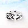 Cluster Rings 925 Sterling Silver Dog Adjustable Women's Ring Luxury Designer Jewelry Wedding Gift Female Offers GaaBou