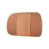 Seat Cushions Memory Foam Car Pillow Set Genuine Leather Beige Lumbar Neck Support Cushion Gadget Headrest Cover For Men Auto Cccessoires