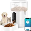 Alimentadores de tigelas de cachorro wifi automático com função do timer e controle remoto do dispensador de alimentação do app 4l para gatos cães pequenos 230307