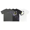 Herren-T-Shirt vorne und hinten, Buchstaben-Logo, Lock-Aufdruck, kurzärmelig, Rundhalsausschnitt, atmungsaktives Sommer-T-Shirt, lässiges Oberteil, Schwarz, Weiß, Grau