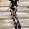 Silk Strumpor Sexig spets underkläder Sexig spets kvinnliga tights strumpor japansk stil lolita kawaii lår höga strumpbyxor ihåliga fisknät