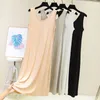 Casual Dresses Modal Woman Dress V Neck A-Line Slip Underdress Bottoming Tank Straight Petticoat Intimates Nightdress Sleepwear