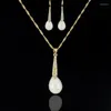Pendant Necklaces Gold Color Necklace Rhinestone Imitation Pearl Womens Pendent Charm