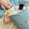 Set di biancheria da letto Biancheria da letto per camera da letto Set di quattro pezzi Copripiumino invernale in cotone a fibra lunga per bambini Alla moda Semplice Famiglia El