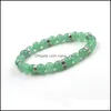 Beaded Strands 8Mm Natural Stone Volcanic Rock Yoga Bracelet Can Promote The Generation To Ensure Health Of Human Body Drop Deliver Dhgnm