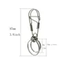 Key Rings hand wrapped Unique creative Fine biker stainless steel wire snap clip hook Carabiner Keychain clasp FOB dual lock s