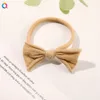 Nuovo stile di colore solido dolce ragazza nastro tessuto orecchie di coniglio corda per capelli coda di cavallo per bambini elastico accessori per capelli 1853