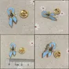 Broches Broches 10pcs Mason Pin Ruban de sensibilisation au cancer du sein Souvenir Logo personnalisé Badge Bleu Couleur Emblème maçonnique Cadeau Drop Deliver Dh7Fo