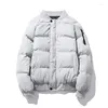 Herrarna ner Mens Winter Jackets and Coats Streetwear Stand Collar Warm Thick Parka Outwear