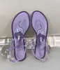 أعلى تصميم Renescaovilla Morgana Sandal Shoes Women Rose Crystal Thong Flops Flops Walking Lady Slip on Beach Slide Flats EU35-43 with box