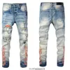 Mode Hommes Jeans Cool Style Luxe Designer Denim Pantalon En Détresse Ripped Biker Noir Bleu Jean Slim Fit Moto Taille 28-40nzup