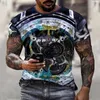 Męskie koszulki Tshirt Mężczyźni Streszczenie pełne ciało stereo 3D nadruk letnia męska koszulka z krótkim rękawem ulica zabawna odzież Harajuku