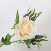 Decoratieve bloemen 5 Hoofd Koreaanse rozen kunstmatig voor thuisdecoratie Wedding Bouquet Bride Hoogwaardige nepbloem Faux woonkamer