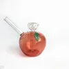3.9-Inch Red Fruit Theme Mini Hookah Bong - Diffused Downstem Percolator, 10mm Female Joint