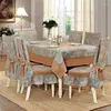 Table Cloth YQX Custom-made Linen Tablecloth European Style Tea Dining Chair Set Cushion Back Cover