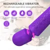 Wibratory Dranior Mini Vibrator dla kobiety Przenośna AV Różdżka 20 Tryby Wibracje masażer ładowalny wodoodporny masturbator seksowny sklep 230307