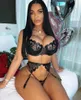 سراويل أخرى Ellolace Sexy Lingerie Leace Lace Embroidery خيالي الملابس الداخلية 3 صبر صدرية جنسية صدرية وملخصات تضع ثونغات شفافة 230307