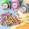 Erasers 50pcsset Borracha de borracha fofa Lápis de fruta criativa Mini Kawaii Papelary Kids Student Office Supplies Christmas 230306