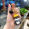 Kawaii Cat Claw Pendant KeyChain Cool PVC Animal 3D Paw Eloy Bell Dangle Keyring Jewelry Cute Key Handbag Trinket Accessory New229G