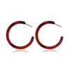 Boucles d'oreilles pendantes mode Style Simple en forme de C sauvage vente créative plaque d'acétate imprimé léopard acrylique bijoux marocains