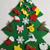 Juldekorationer lixf DIY Felt Tree Set Kit med 30 st borttagbara ornament Xmas Year Toys Home Decor