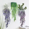 Decoratieve bloemen 80 cm kunstmatige groene bladeren plant een wijnstok bruiloft feest diy muur hangende decoratie huizen tuin slinger nep lvy rattan