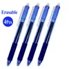 Stylos gel 07mm 05mm recharge de stylo effaçable presse à coulisse poignée lavable bleu noir 8 couleurs encre papeterie tiges stylos gel effaçables rétractables J230306