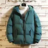 Herren Daunenjacke mit Baumwollpolsterung, Herren-Winter-Steigungsmuster, verdickte Jacke, modisch, mit Kapuze, Reißverschluss, dicke Oberbekleidung, warme Kleidung in Übergröße