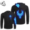 Men's Jackets Ghost Step Dance Clothes Drag Costume Loose Coat Even Hoodie Hat Fluorescence Serve Men And Women Student Jacket