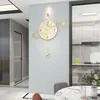 Horloges Murales Horloge Lumière Le Luxe Contemporain Et Contracté Accrocher Une Lampe Décorative De Mode Créative