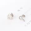 Orecchini a bottone Geometric LockKey Orecchino Lucchetto Modello chiave Accessorio per gioielli in acciaio inossidabile Regali