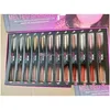 Lip Gloss High qaity Makeup 12pcs /conjunto 24 coloridas Lips foscos Lipstick líquido Lipstick Natural Natural Deli de gloss à prova d'água duradoura Deli dhebz