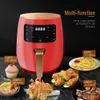 4.5Lultifunction Air Fryer 팬이없는 공기 프라이어 프라이어 프라이어 쿠커 스마트 터치 LCD 프렌치 튀김을위한 깊은 에어 파이어 피자 프라이어 241c