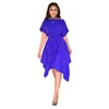 Sukienki zwyczajne Pofgd 2023 Sashes Silk Nieregularna sukienka vintage Kobiety elegancka moda