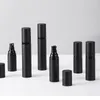 Bottiglie di stoccaggio 100pcs 15/30/50 ml Black Black Airless Shampoo Lozione Spray Refilable Plastic Conteiner vuoto