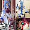 Costumes de anime Jacquard Fabric Game Genshin Impact Ganyu Cosplay vêm