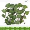 Dekorative Blumen 2x entfalten Mini 90cm künstlicher Holzzaun Anti-Ultraviolett-Netz für Gartenbalkondekore DIY Fehlerornament