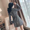 Kvinnorjackor 2023 Spring and Autumn paljetter kostym Overgaver Kvinnliga långa sektion Slim Slimming Fashion Small Dress Jacket W307