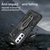 Schokbestendige beschermkoffers metalen riemclipondersteuning magnetische auto -montagekaartkast voor Samsung Galaxy A04 A14 A34 A54 5G