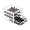 Smyckespåsar Mordoa transparent akrylförvaringslåda Makeup Organiser Display Cosmetic Box Home Sundries Hållare