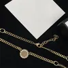 Sparkling Diamonds Pendant Necklaces Women Double Circle Solitaire Necklaces Geometry Ovals Adjustable Jewelry