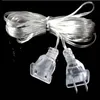 3M 5M EU US Plug Extender Cable USB Cable de extensión para LED String Light Cable estándar transparente