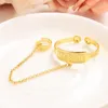 Brazalete Dubai Gold Stamp Baby Girl Child Pulsera con anillo para niños African Children Bairn Jewelry Mideast Arab Gift