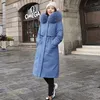 Frauen Trenchcoats 2023 Verdicken Jacken Parkas Frauen Winter Abnehmbare Baumwolle Liner Unten Kleidung Pelz Kragen Warm Langen Mantel Weibliche lose